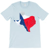 Eroded Texas Map With Flag T-Shirt