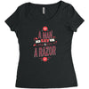 be a man and say no to a razor Women's Triblend Scoop T-shirt