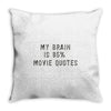 my brain is 85% movie quotes Throw Pillow