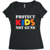 protect kids not guns Women's Triblend Scoop T-shirt