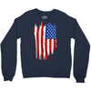 sa distress flag cool american Crewneck Sweatshirt