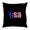 american freedom flag Throw Pillow
