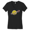 vintage space Women's V-Neck T-Shirt