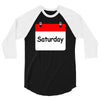 title of day of the week saturday day of the week 3/4 Sleeve Shirt