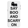 say boo and scary on 2 Samsung Galaxy S7