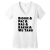 real hip hop heads Women's V-Neck T-Shirt