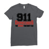 911 dispatcher heroes black logo Ladies Fitted T-Shirt
