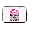 Queens Are Born in July Laptop cover