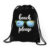 Beach Please Drawstring Bags