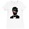 abraham lincoln independence day flag america Ladies Fitted T-Shirt