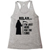 i'm just here for the cake Racerback Tank