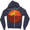 sunset circle Zipper Hoodie