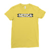 merica graphic Ladies Fitted T-Shirt