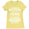 Super Cool Granddad Of A Freaking Awesome Grandson Ladies Fitted T-Shirt
