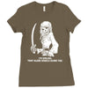 i'm smiling should scare u pirate skeleton Ladies Fitted T-Shirt