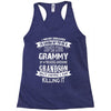 Super Cool Grammy Of A Freaking Awesome Grandson Racerback Tank