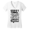 This Girl Is Taken By A Super Sexy January Boyfriend Women's V-Neck T-Shirt