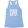 peace. love. sandy feet. Racerback Tank