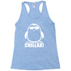 penguin chillax funny new Racerback Tank