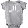 inspired by how i met your mother, barney suit up funny Baby Bodysuit