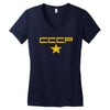 cccp retro,ussr,communist,russia,cold war,fun Women's V-Neck T-Shirt