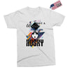 who loves husky Exclusive T-shirt