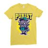 angry bull Ladies Fitted T-Shirt