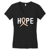 Hope Uterine Cancer Awareness Women's V-Neck T-Shirt