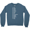 beard length chart funny professor grandpa mustache humor Crewneck Sweatshirt