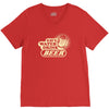 save water drink beer V-Neck Tee