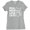 real men love cats Ladies Fitted T-Shirt