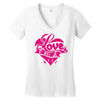 love (3) Women's V-Neck T-Shirt