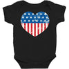 usa flag 2 Baby Bodysuit