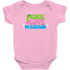 peace, love, massage Baby Onesie