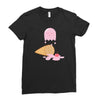 ice cream ghost Ladies Fitted T-Shirt