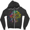 rainbow root Zipper Hoodie