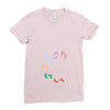 Baby Colorful Foot Ladies Fitted T-Shirt