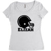 promo football Women's Triblend Scoop T-shirt