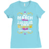 i am a march women Ladies Fitted T-Shirt