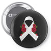 lung cancer white ribbon Pin-back button