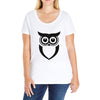 owl  (9) Ladies Curvy T-Shirt