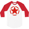 military starfunny retro army war vietnam usa britain fashion 3/4 Sleeve Shirt