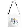 mighty hero atop a chicken Adjustable Strap Totes