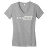 stay woke now Women's V-Neck T-Shirt