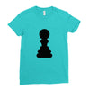 Chess King and Pawn Ladies Fitted T-Shirt