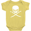 biker pirate skull bones swords Baby Onesie