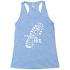 wander explore hike Racerback Tank