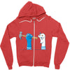 bad sock puppet Zipper Hoodie