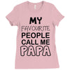 fathers day papa's Ladies Fitted T-Shirt
