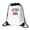 straight outta arkham Drawstring Bags